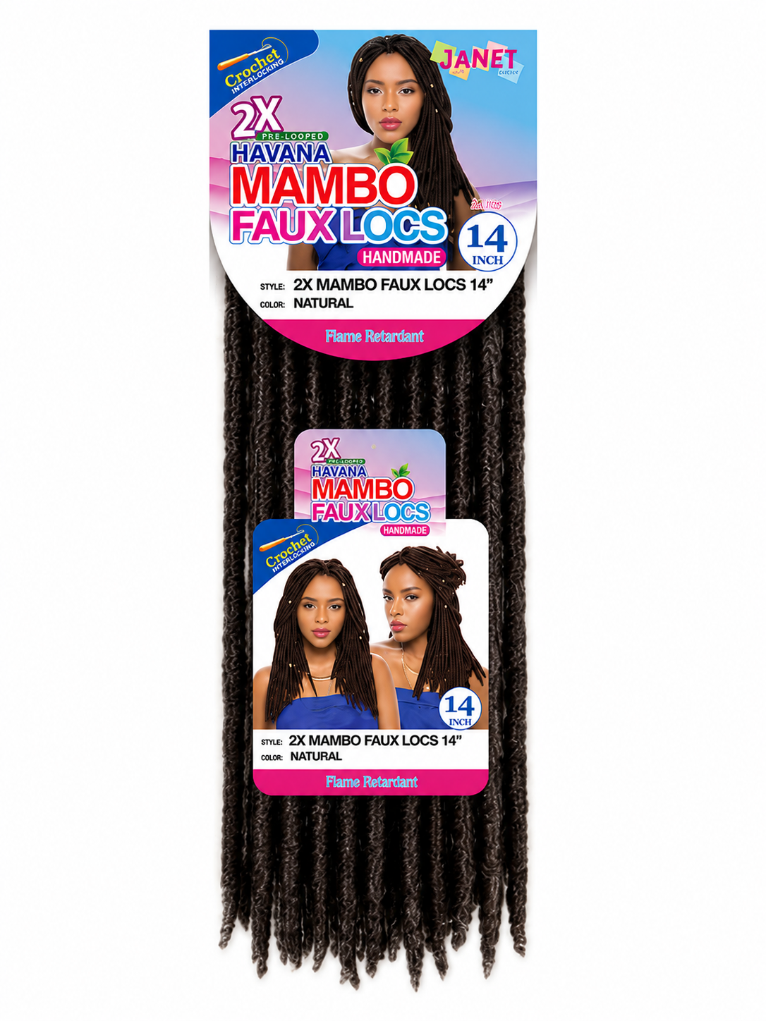 2X MAMBO FAUX LOCS 14