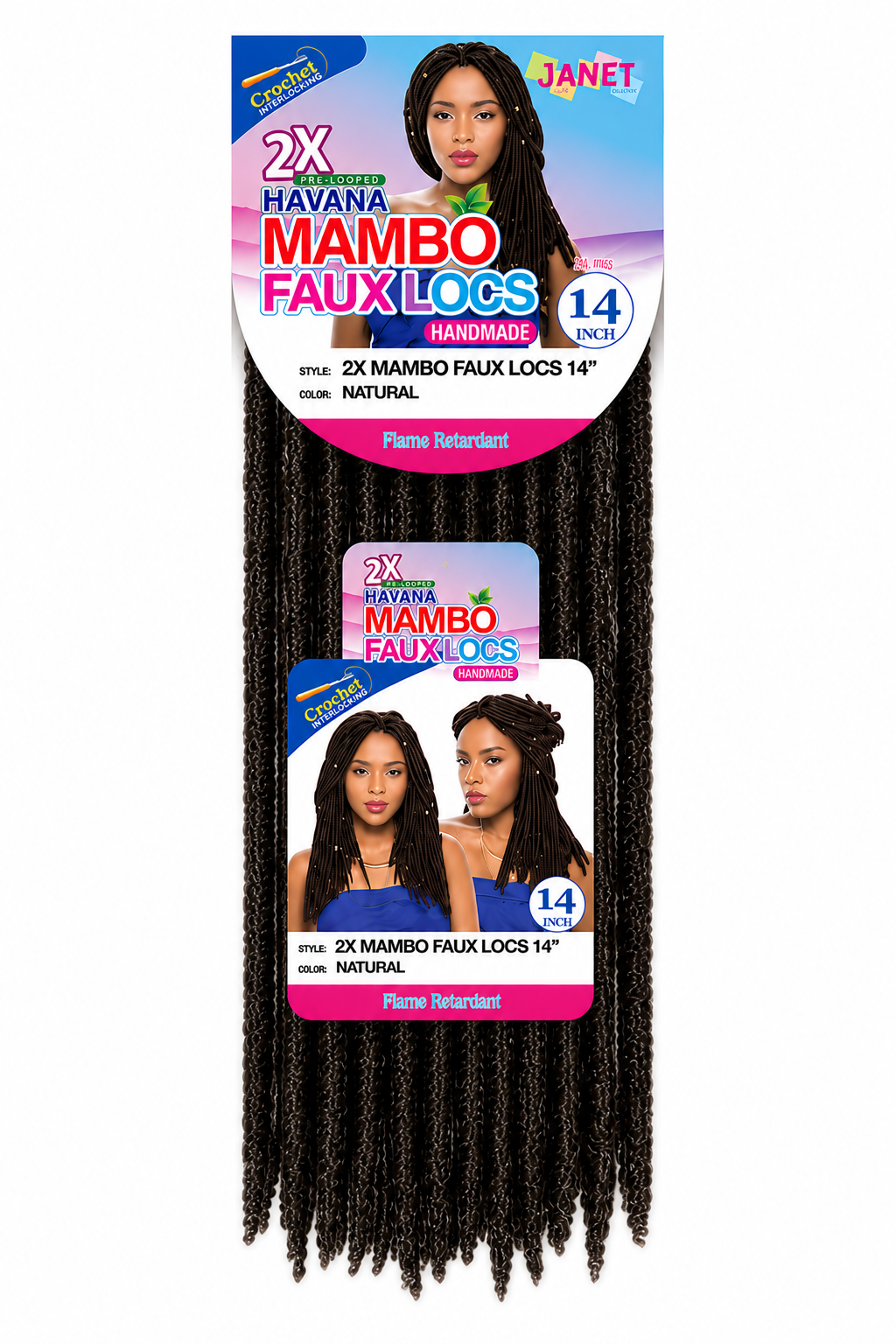 2X MAMBO FAUX LOCS 14