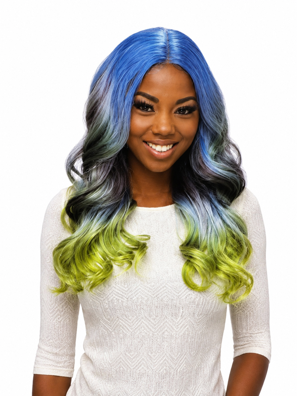 GREEN LACE WIG PEACOCK 18 HI HEAT LACE PART