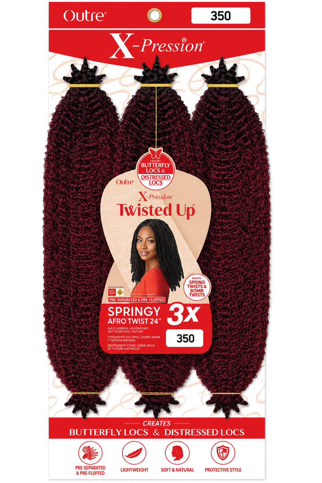 X-PRESSION-TWISTED UP-3X SPRINGY AFRO TWIST 24