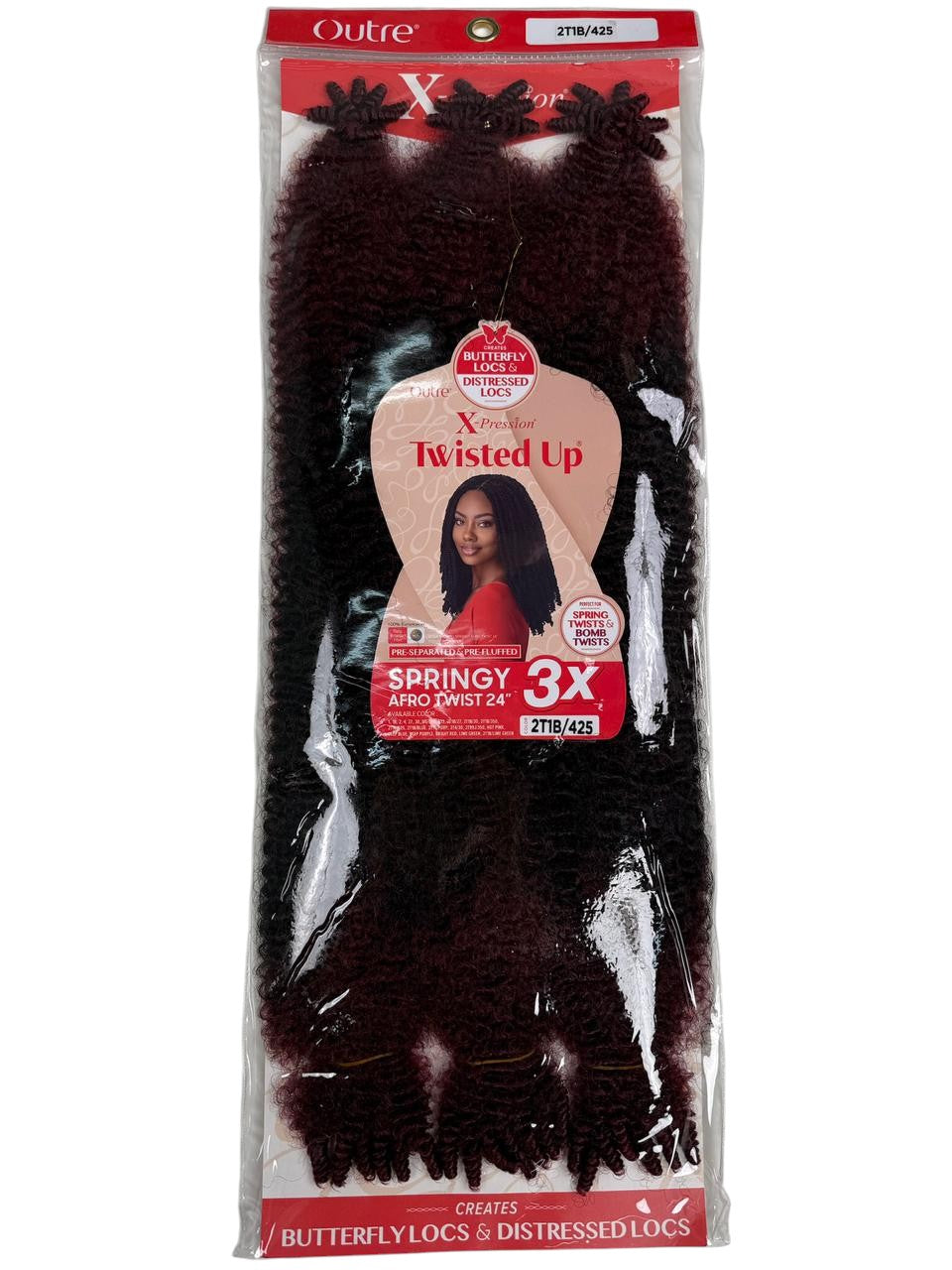 X-PRESSION-TWISTED UP-3X SPRINGY AFRO TWIST