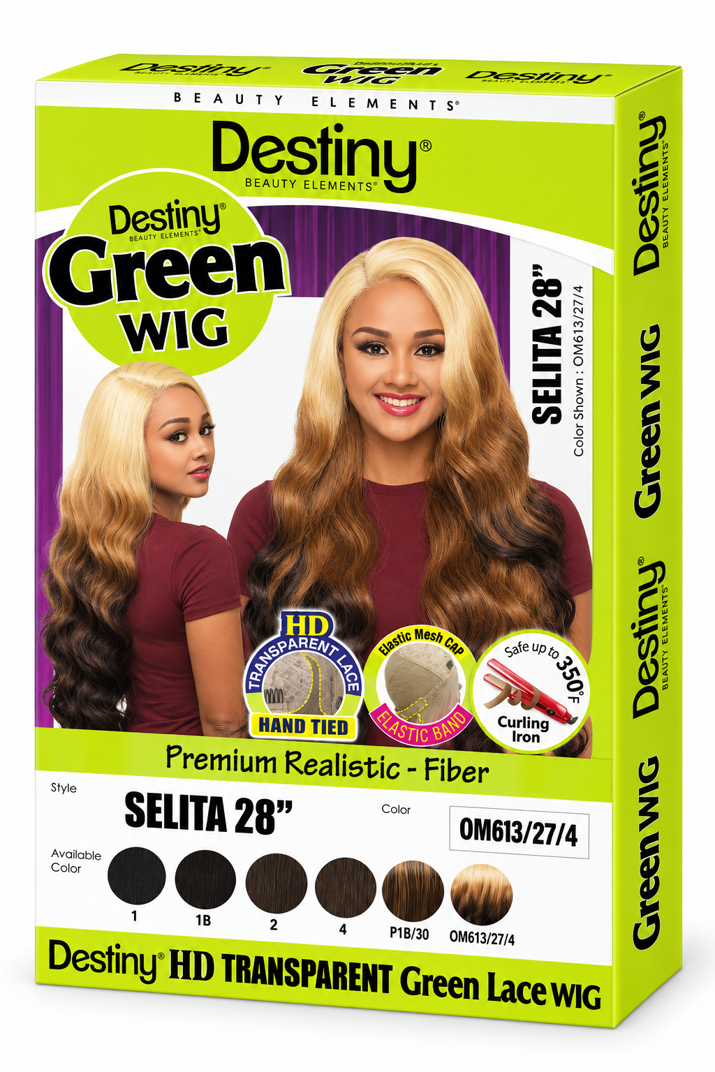 GREEN LACE WIG SELITA 28 HI HEAT LACE PART